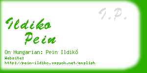 ildiko pein business card