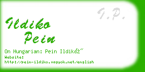 ildiko pein business card